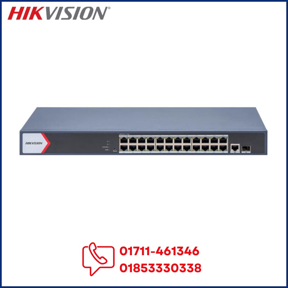 Hikvision DS-3E1526P-EI/M 24 Port Gigabit Smart POE Switch 1 Trimatrik Multimedia CCTV Camera Bangladesh Hikvision DS-3E1526P-EI/M 24 Port Gigabit Smart POE Switch